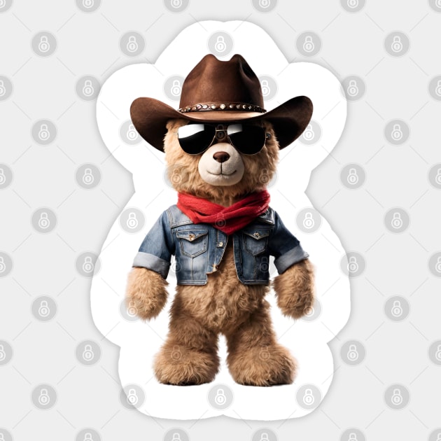 Cowboy Teddy Bear Sticker by Doodle and Things